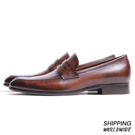 Masterpiece Penny Loafer - Tobacco (Calfskin)