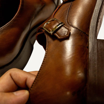 GYW MP Double Monk Strap — Tobacco (Calf) · Archive No.0970