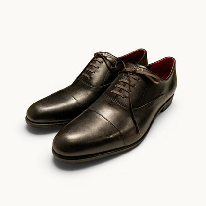 MP Captoe Oxford — Black (Crust) · Archive No.1123