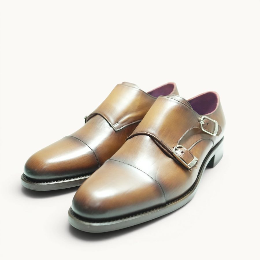 GYW MP Double Monk Strap — Tobacco Patina (Calf) · Archive No.1603