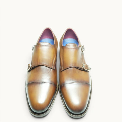 GYW MP Double Monk Strap — Tobacco Patina (Calf) · Archive No.1603