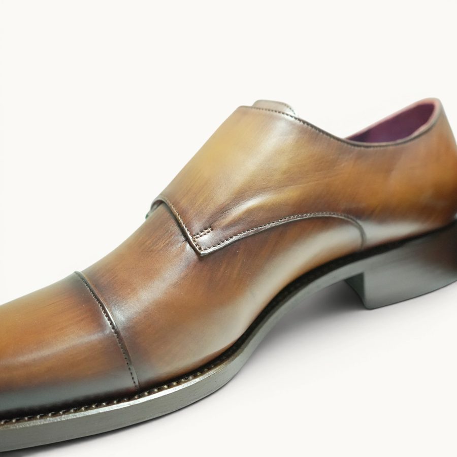 GYW MP Double Monk Strap — Tobacco Patina (Calf) · Archive No.1603