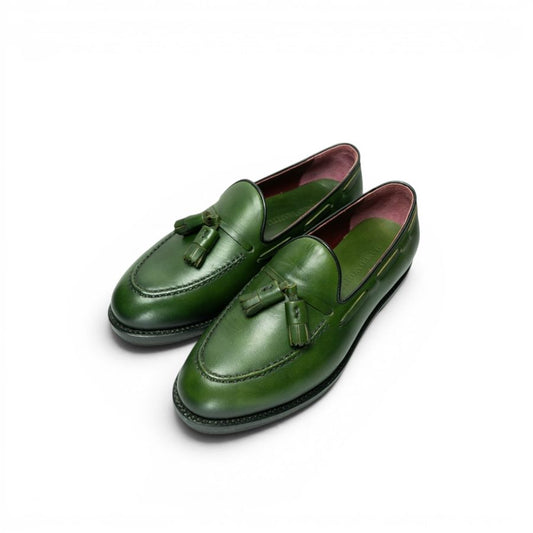 ML Tassel Loafer — Green Patina · Archive No.1712
