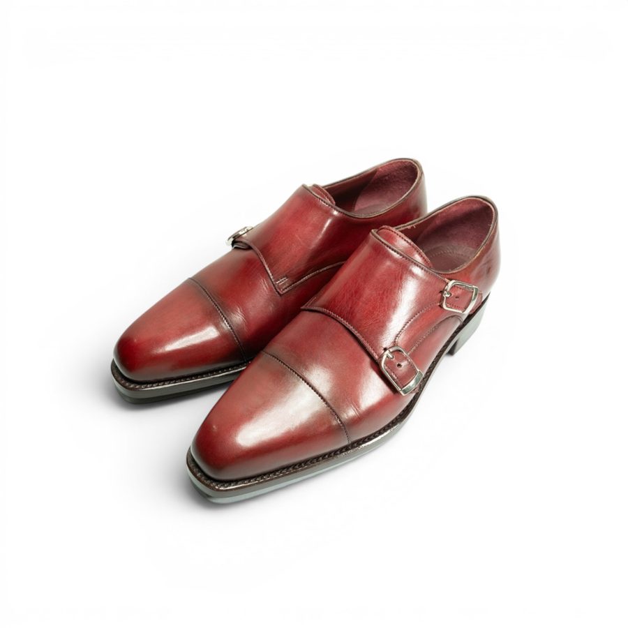 GYW MP Double Monk Strap — Ruby Patina (Calf) · Archive No.1790