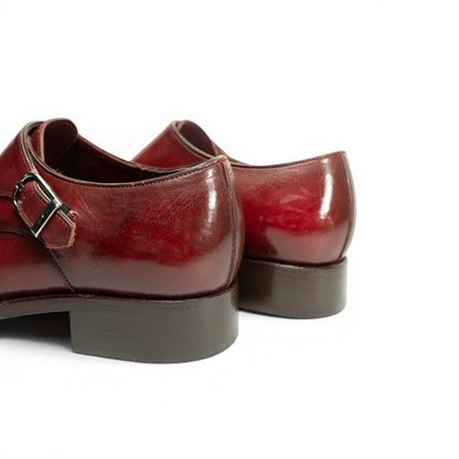 GYW MP Double Monk Strap — Ruby Patina (Calf) · Archive No.1790