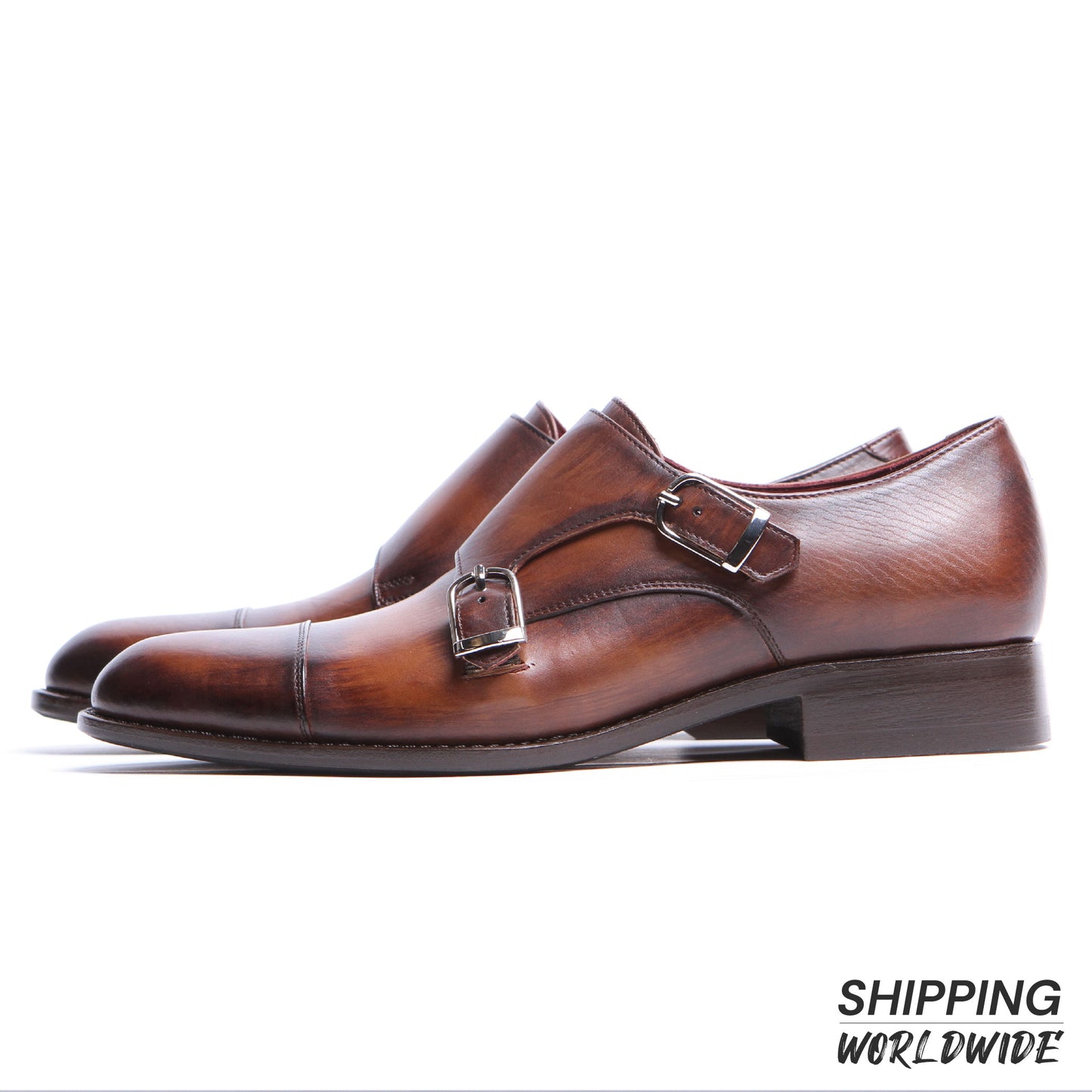 Masterpiece Double Monk Strap - Tobacco (Calfskin)