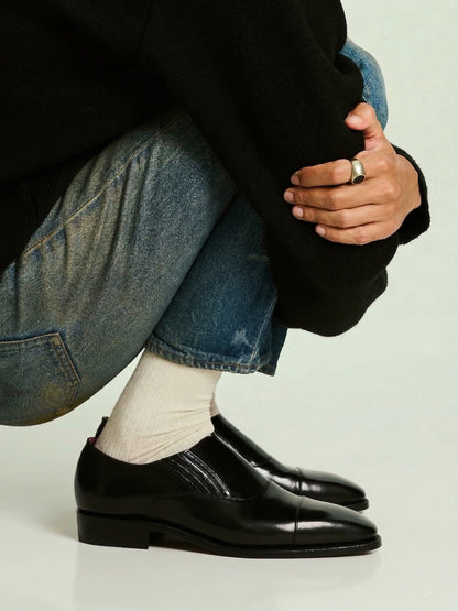Lazy Man (Hand-Welted) - Black, Brown