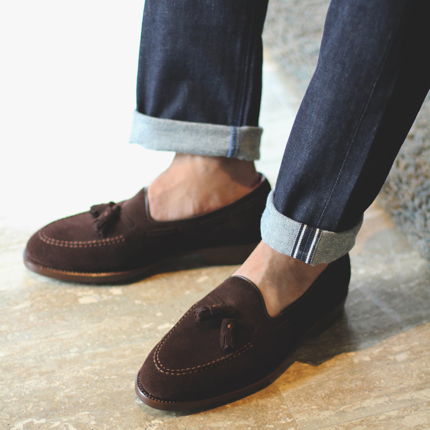 ML Tassel Loafer - Suede D.Brown